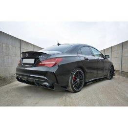 Накладки сплиттеры на пороги на Mercedes CLA C117 A45 AMG рестайл